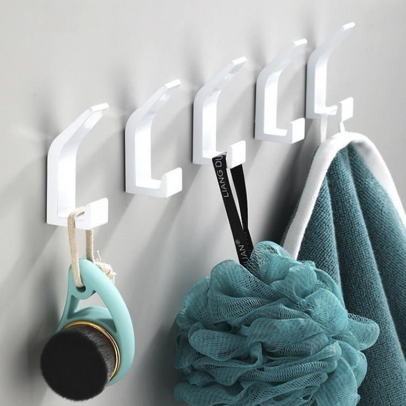 Aluminum Wall Hooks in Black/White - Modern Decorative Coat Hooks