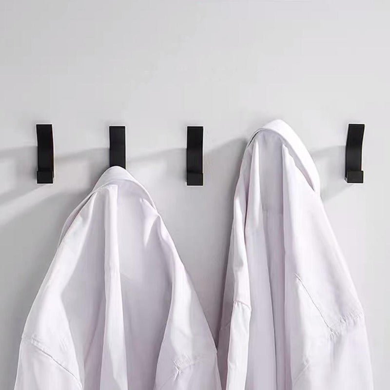 Aluminum Wall Hooks in Black/White - Modern Decorative Coat Hooks