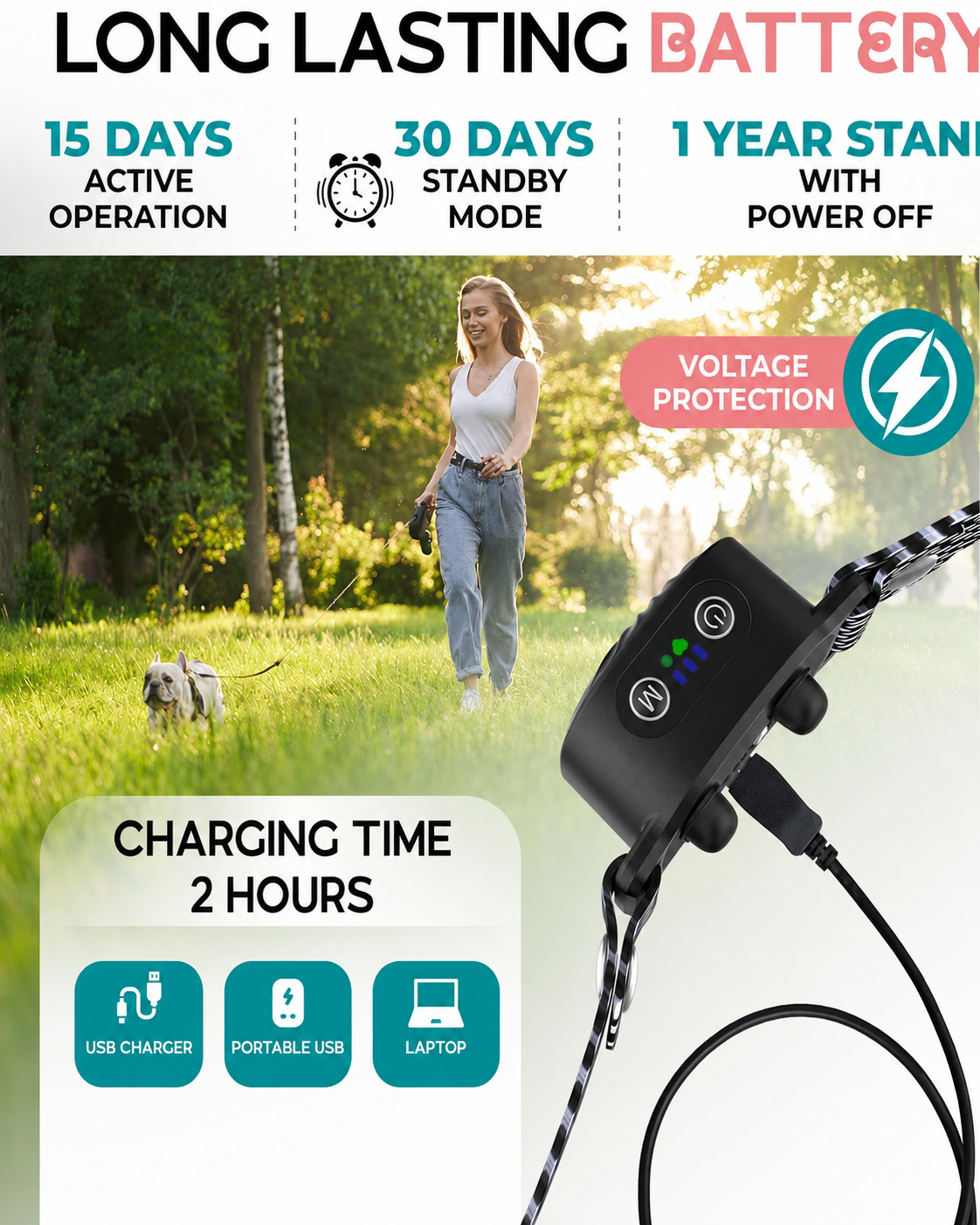 Anti-Bark Collar for Small Dogs with Sound and Vibration