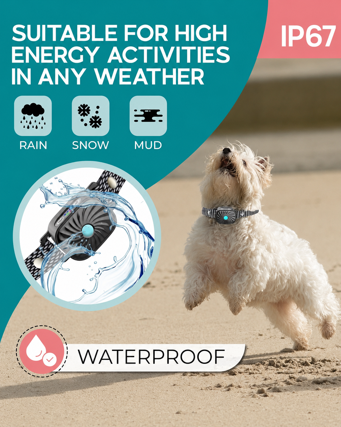 Anti-Bark Collar for Small Dogs with Sound and Vibration