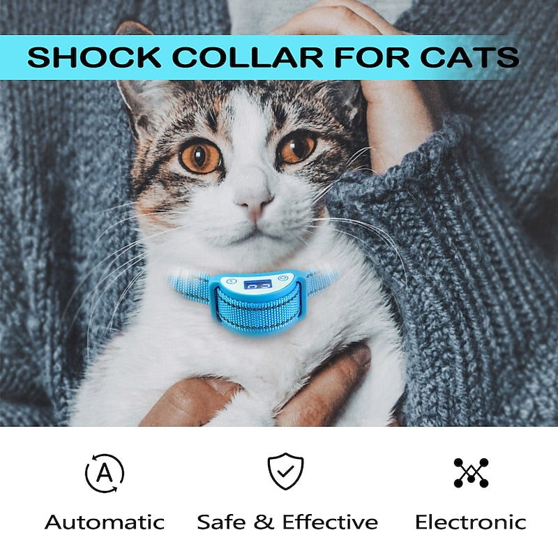 Anti-Meowing Cat Collar with Sound, Vibration, and Shock Modes