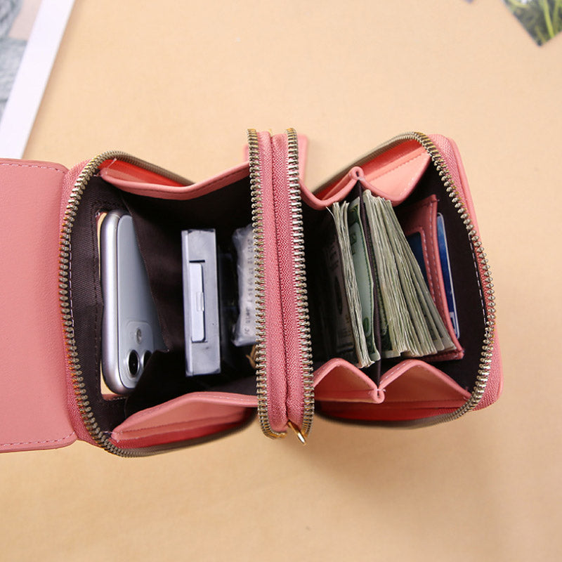 Anti-Theft Crossbody Bag with Touchscreen Phone Pocket