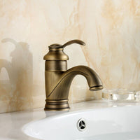 Antique Brass Bathroom Sink Mixer Tap
