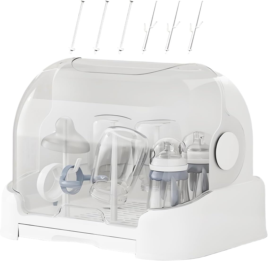 Baby Bottle Drying Rack and Storage Box with Lid