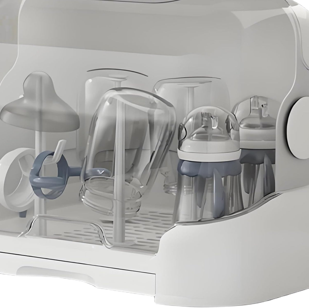 Baby Bottle Drying Rack and Storage Box with Lid