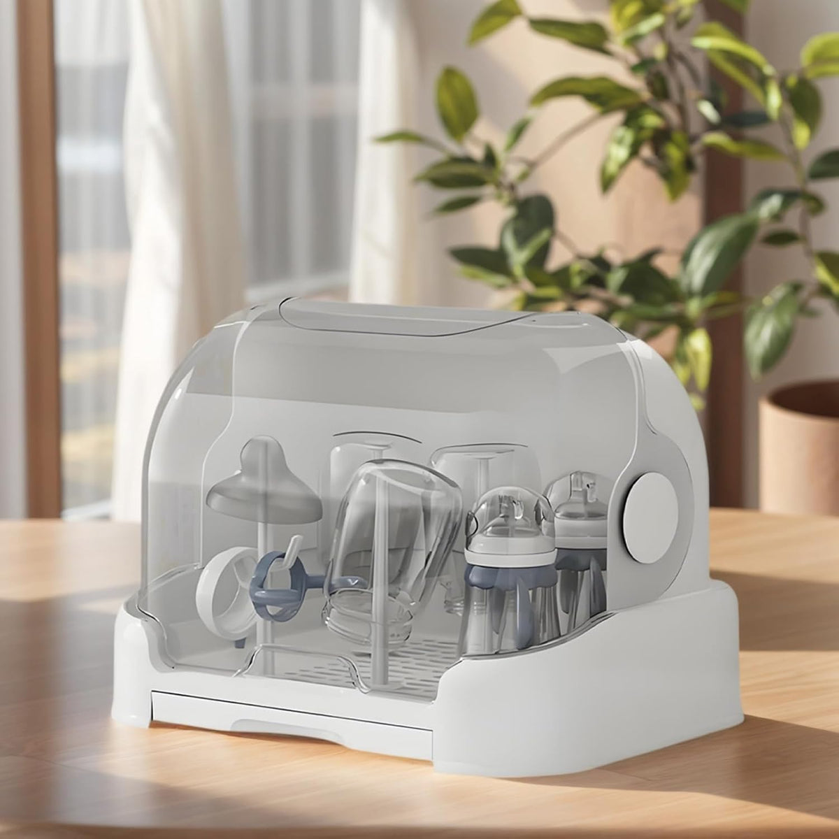 Baby Bottle Drying Rack and Storage Box with Lid