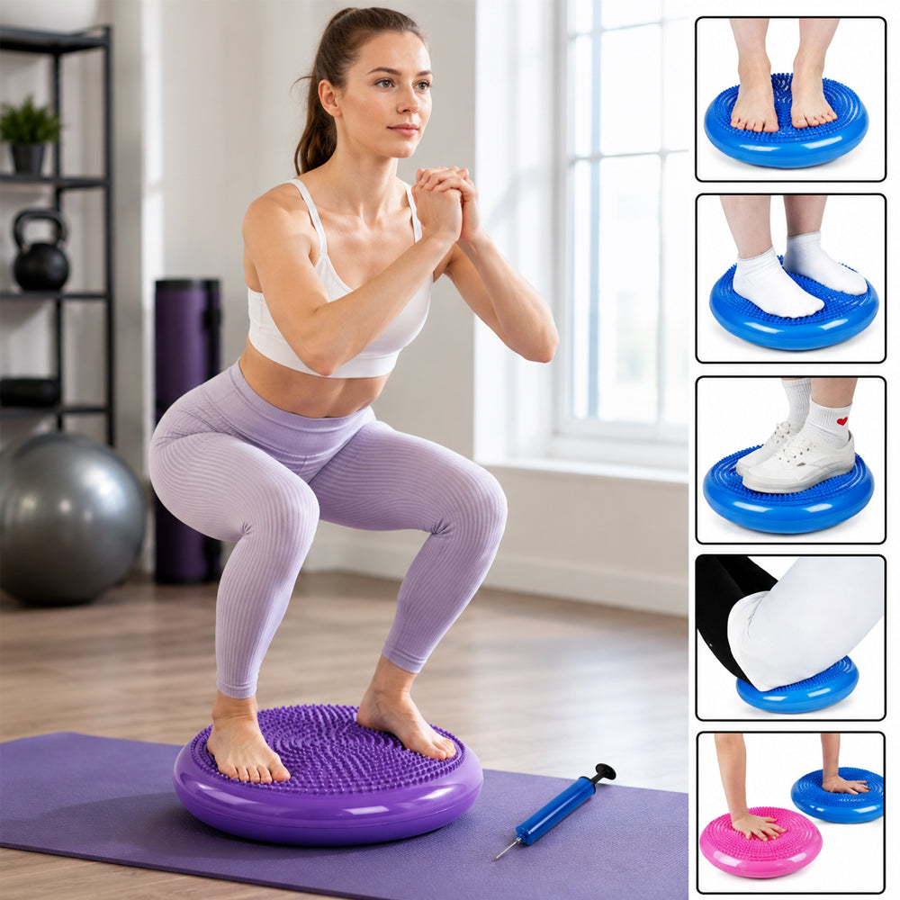 Balance Cushion with Pump – Strengthen Balance, Core, and Posture