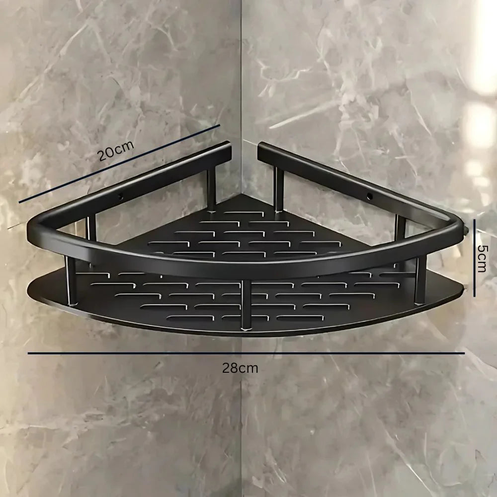 Bathroom Organizer - Stainless Steel Wall-Mounted Shelf with 1 or 2 Tiers