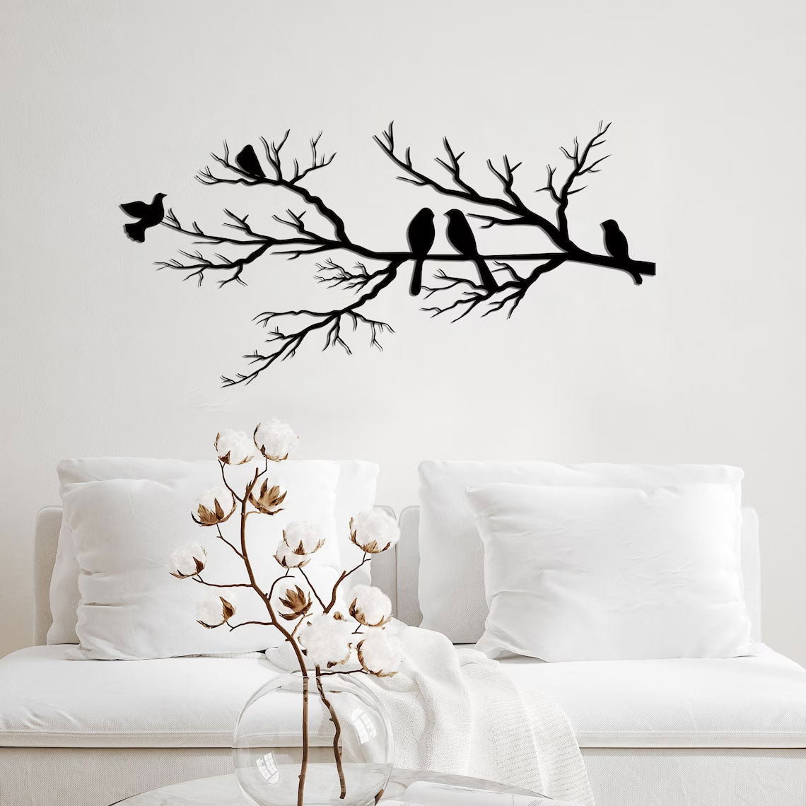 Birds on a Branch Wall Art for Home Decor - Nature-Inspired Design