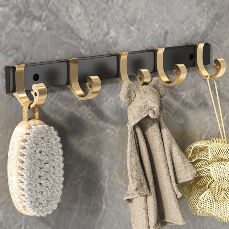 Black and Brass Modern Bathroom Accessories Set