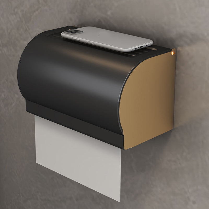 Black and Brass Modern Bathroom Accessories Set