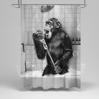 Black and White Printed Shower Curtain – ShowerChimp