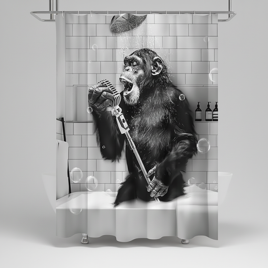 Black and White Printed Shower Curtain – ShowerChimp