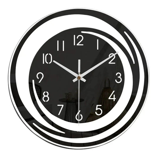 Black Wall Clock in Modern Scandinavian Design
