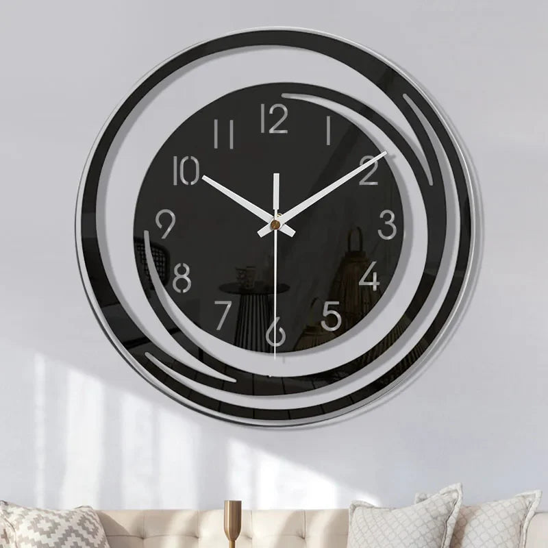 Black Wall Clock in Modern Scandinavian Design