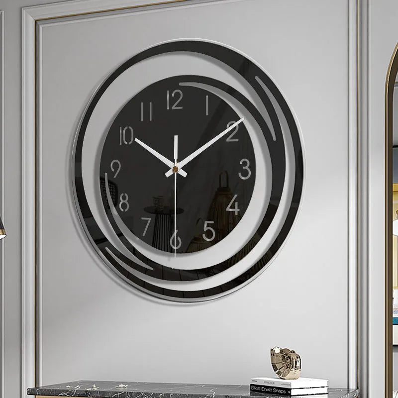Black Wall Clock in Modern Scandinavian Design