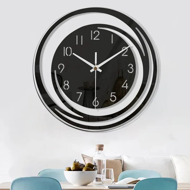 Black Wall Clock in Modern Scandinavian Design