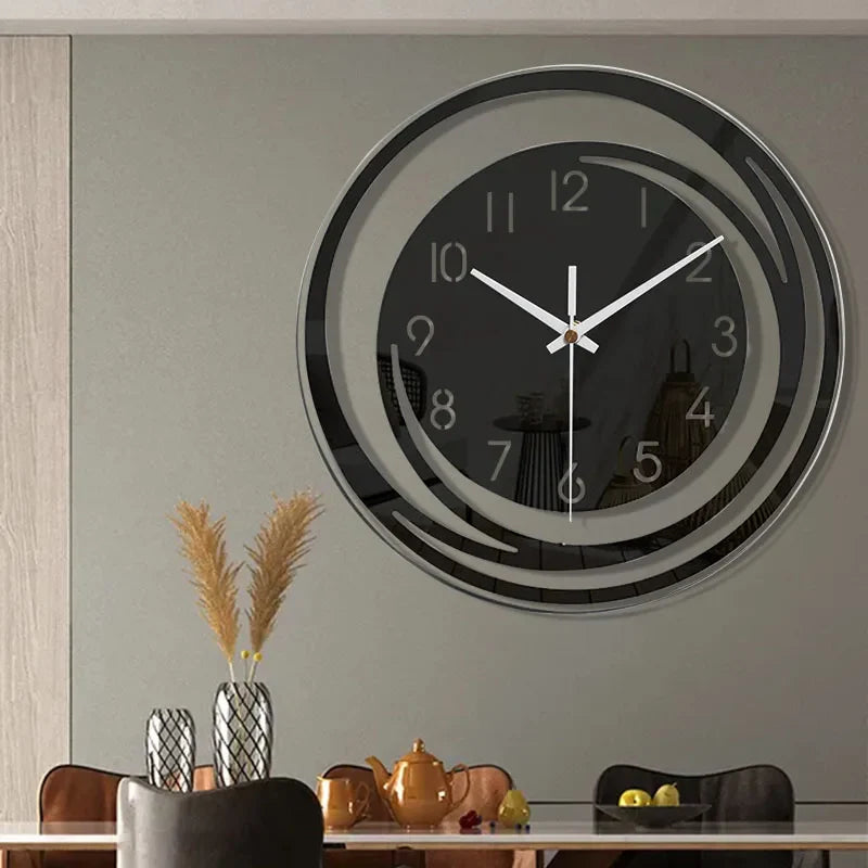Black Wall Clock in Modern Scandinavian Design