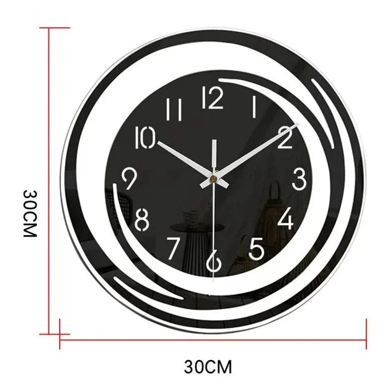 Black Wall Clock in Modern Scandinavian Design