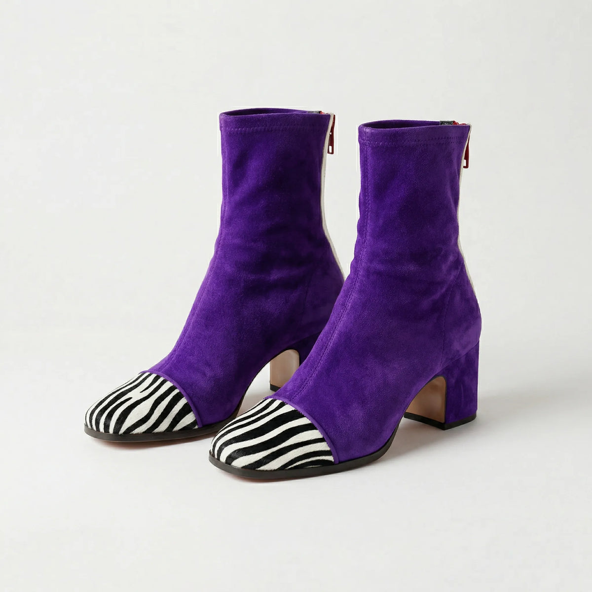 Block Heel Ankle Boots - Wendy