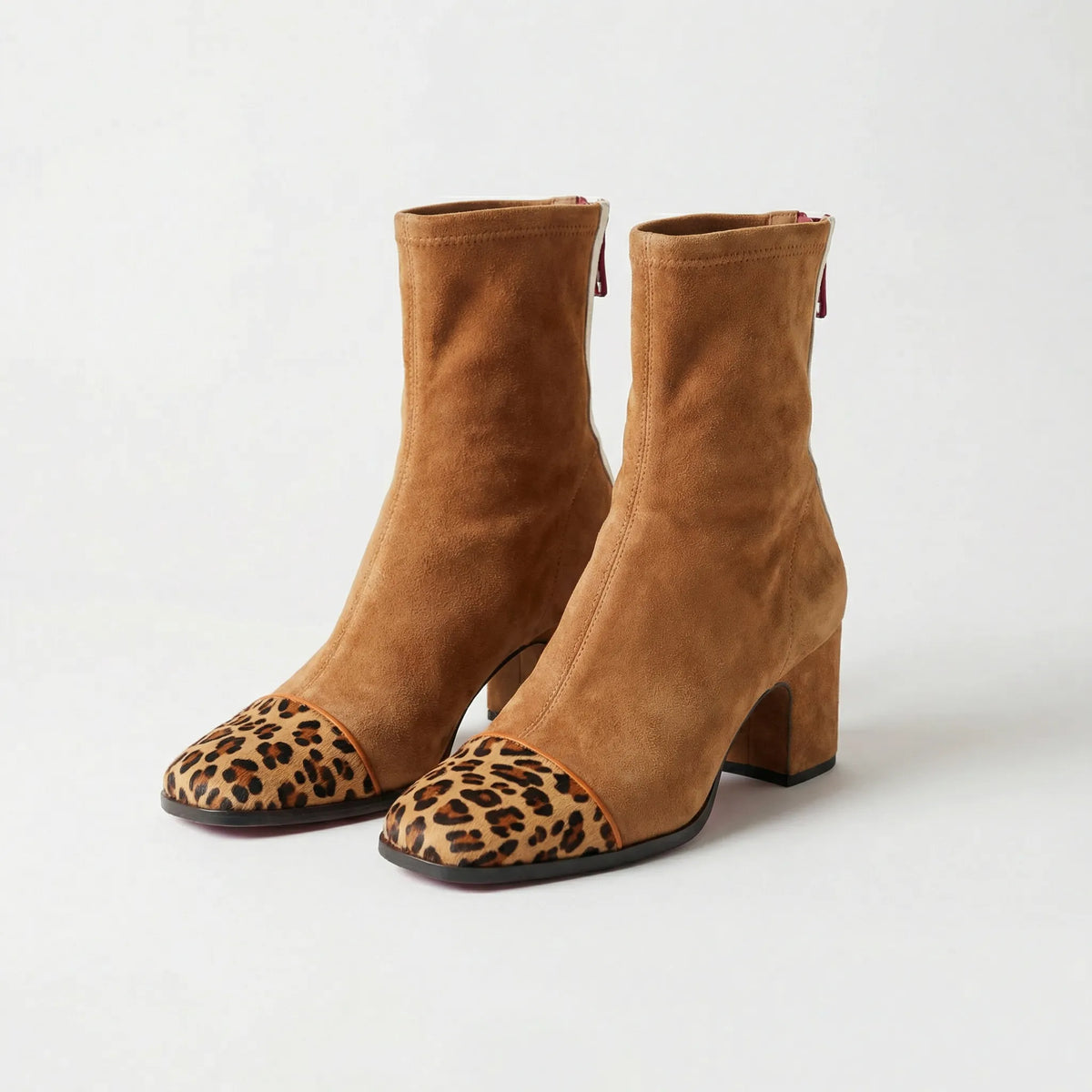 Block Heel Ankle Boots - Wendy