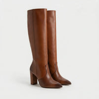 Block Heel Knee-High Boots