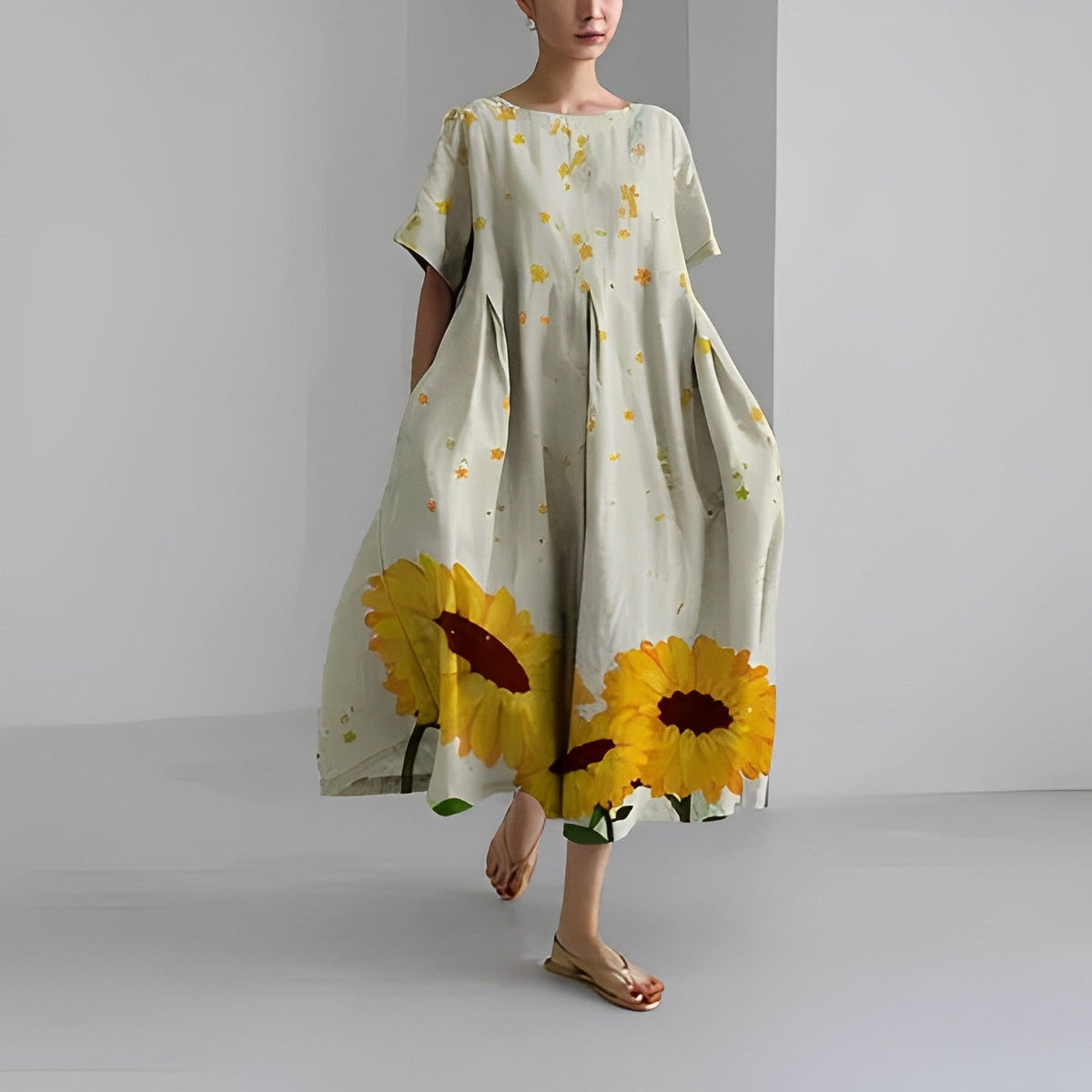 Bohemian Floral Print Dress