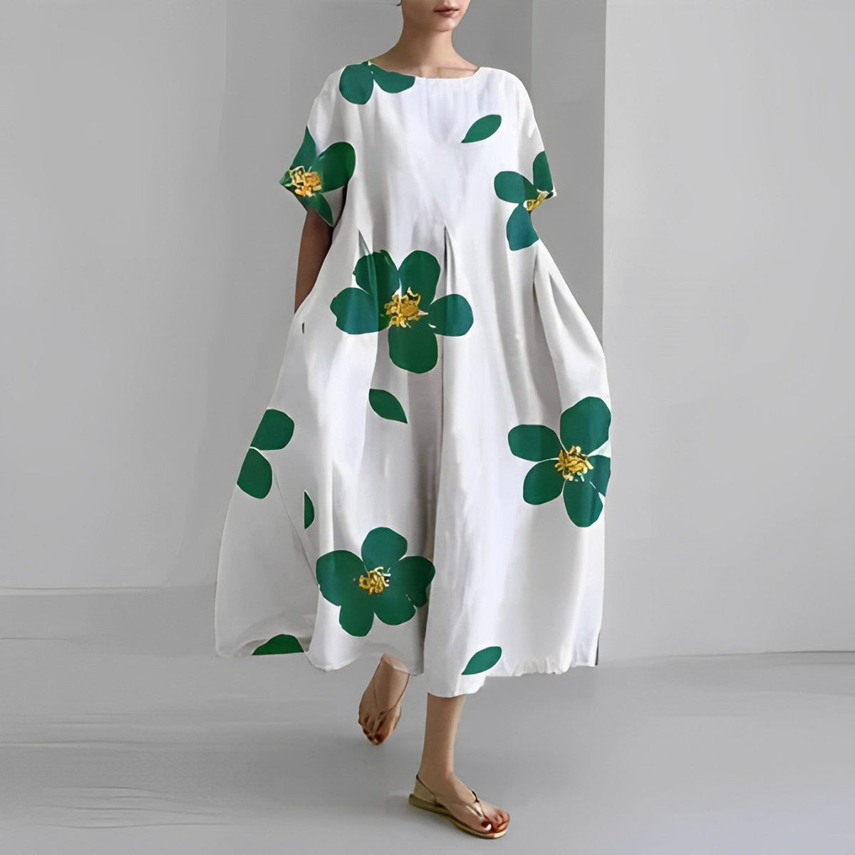 Bohemian Floral Print Dress