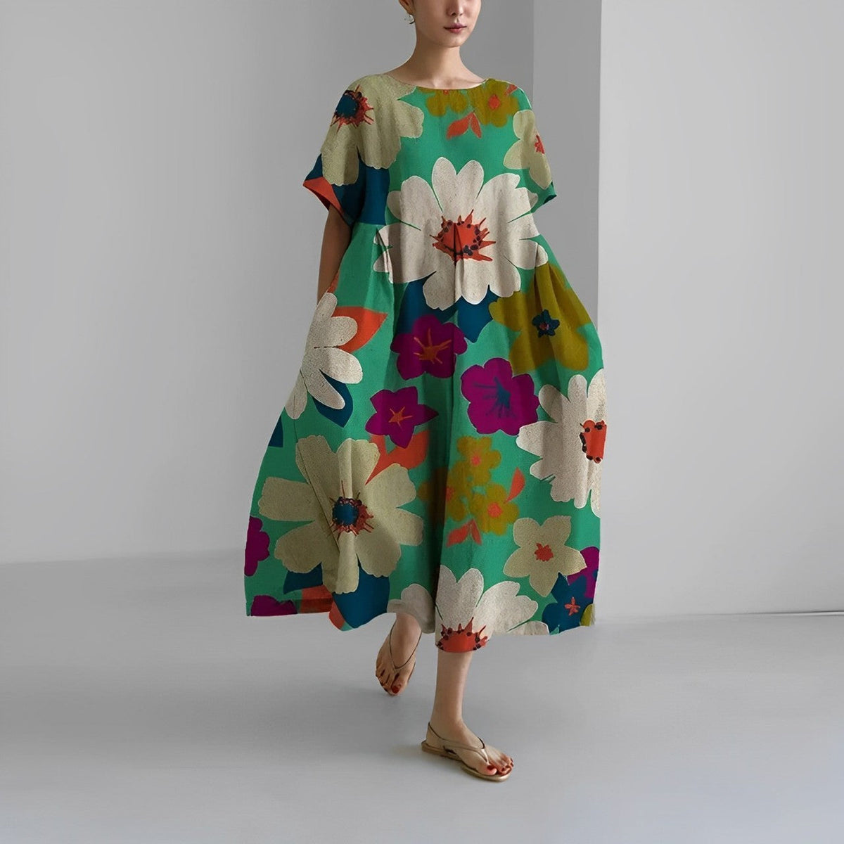Bohemian Floral Print Dress