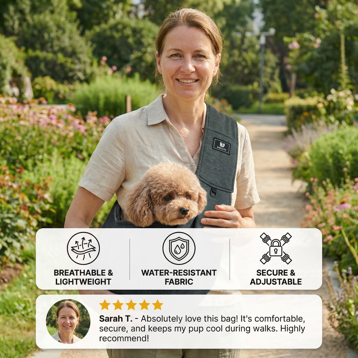Breathable Dog Shoulder Carrier — Hands-Free Compact Design