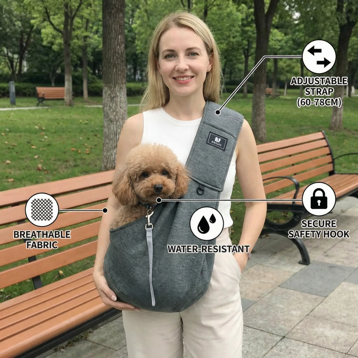 Breathable Dog Shoulder Carrier — Hands-Free Compact Design