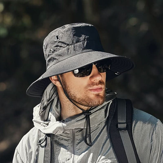 Breathable Wide-Brim Sun Hat with UV Protection