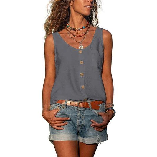 Casual Sleeveless Summer Top with Lightweight Modern Design