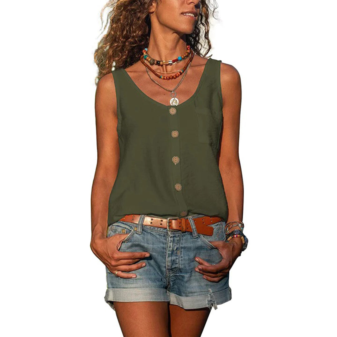 Casual Sleeveless Summer Top with Lightweight Modern Design