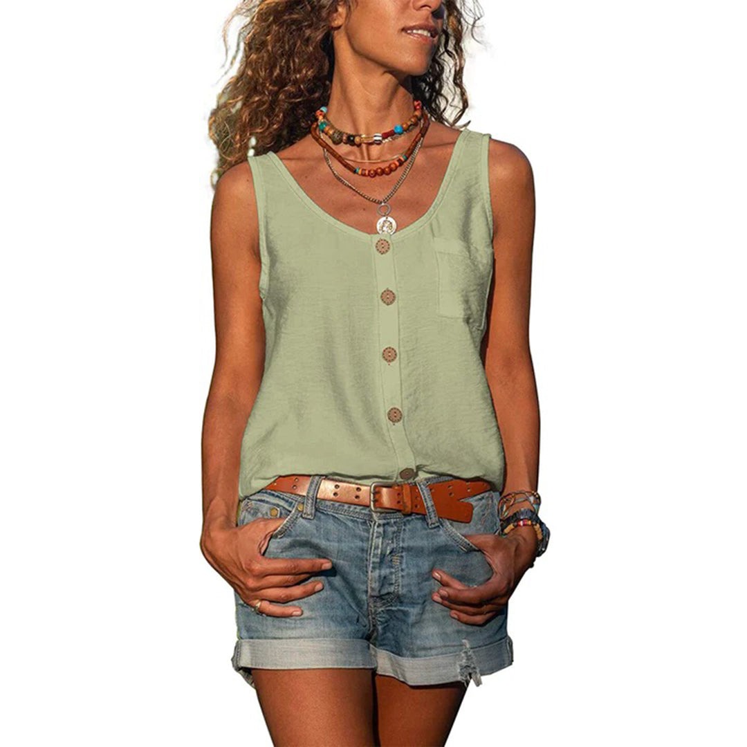 Casual Sleeveless Summer Top with Lightweight Modern Design