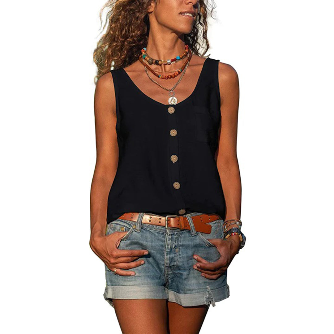 Casual Sleeveless Summer Top with Lightweight Modern Design