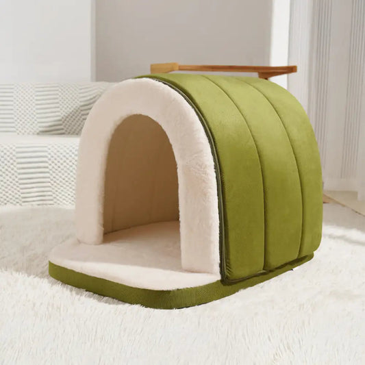 Cave-Style Deep Sleep Pet Bed – Dog and Cat House
