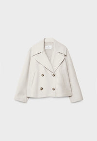 Chic Cropped Double-Breasted Jacket - Elegant & Timeless