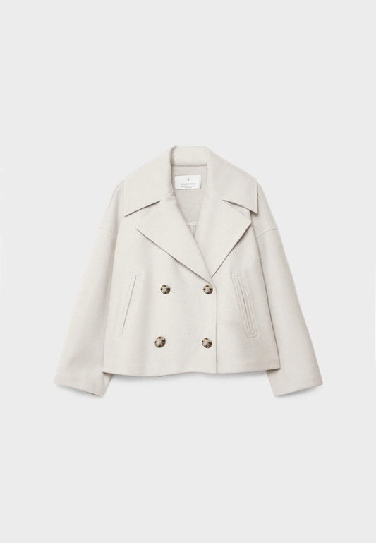 Chic Double-Breasted Short Jacket - Elegant & Timeless