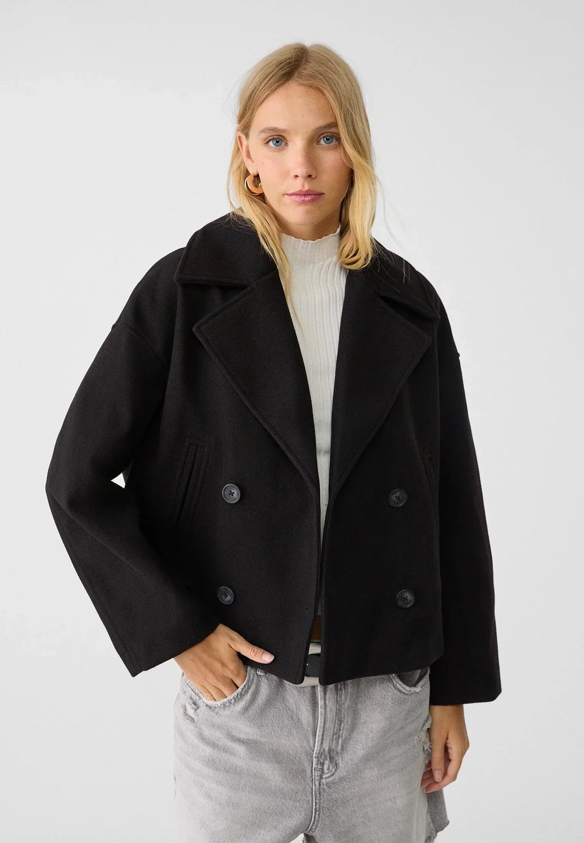 Chic Double-Breasted Short Jacket - Elegant & Timeless