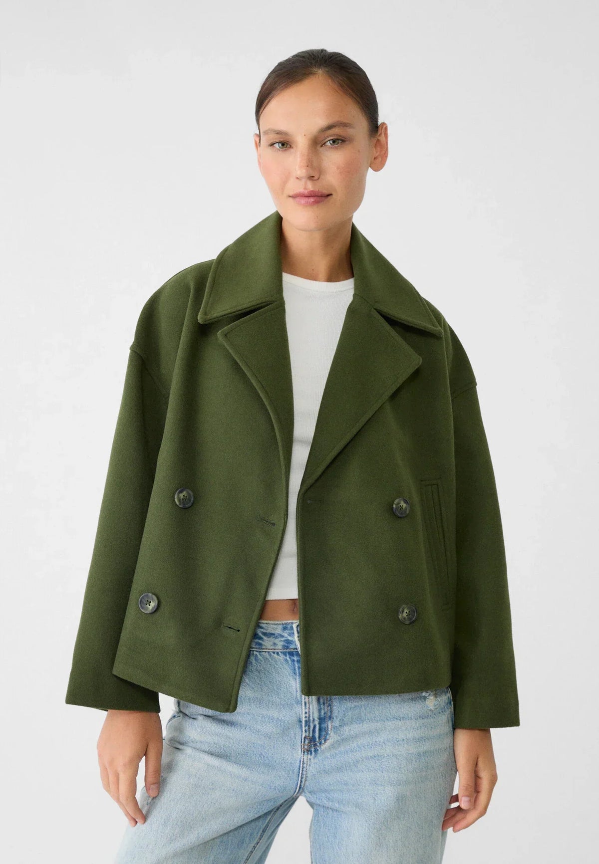 Chic Double-Breasted Short Jacket - Elegant & Timeless