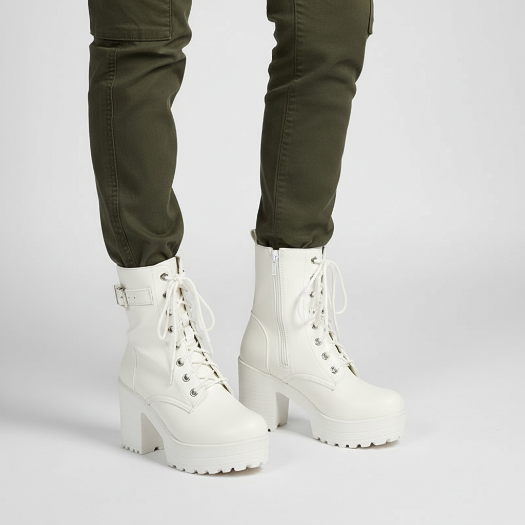 Chunky Lace-Up Boots