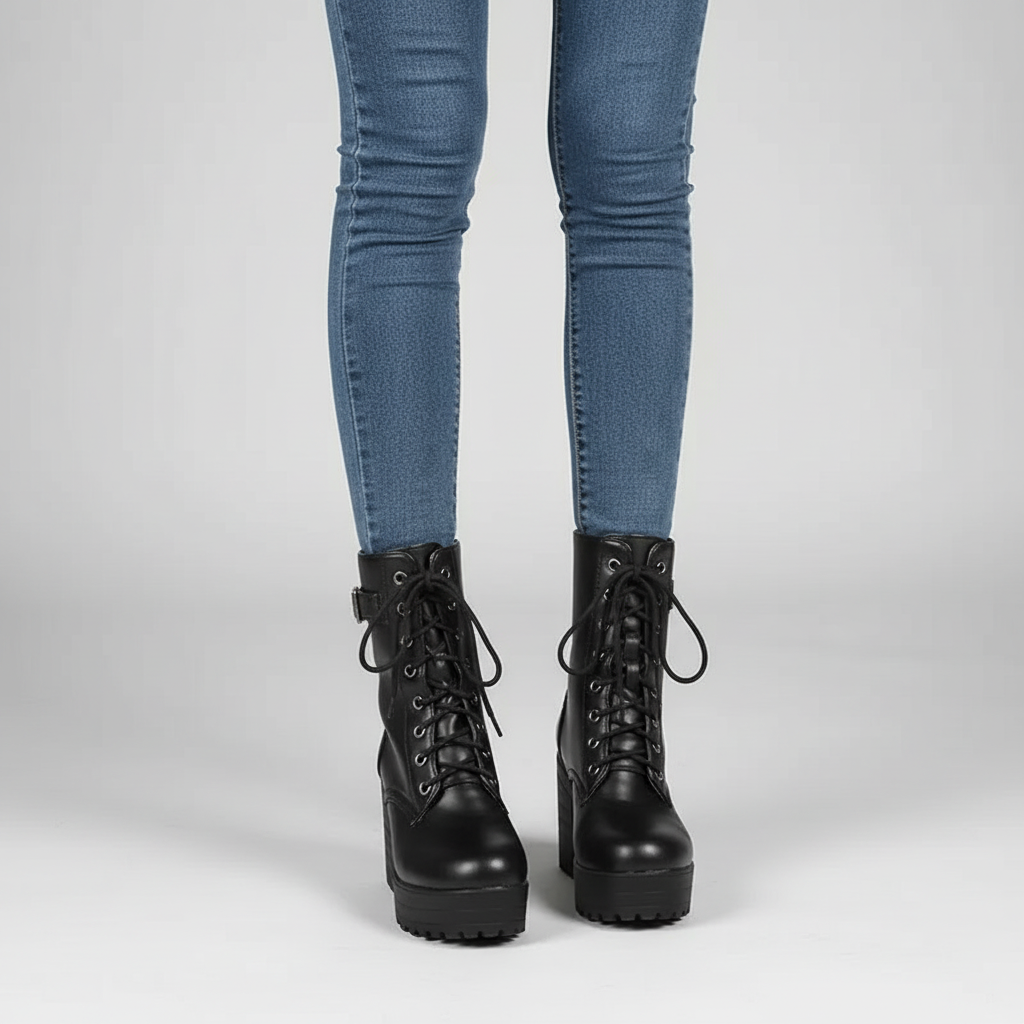Chunky Lace-Up Boots