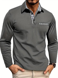 Classic Men's Long-Sleeve Summer Polo Shirt