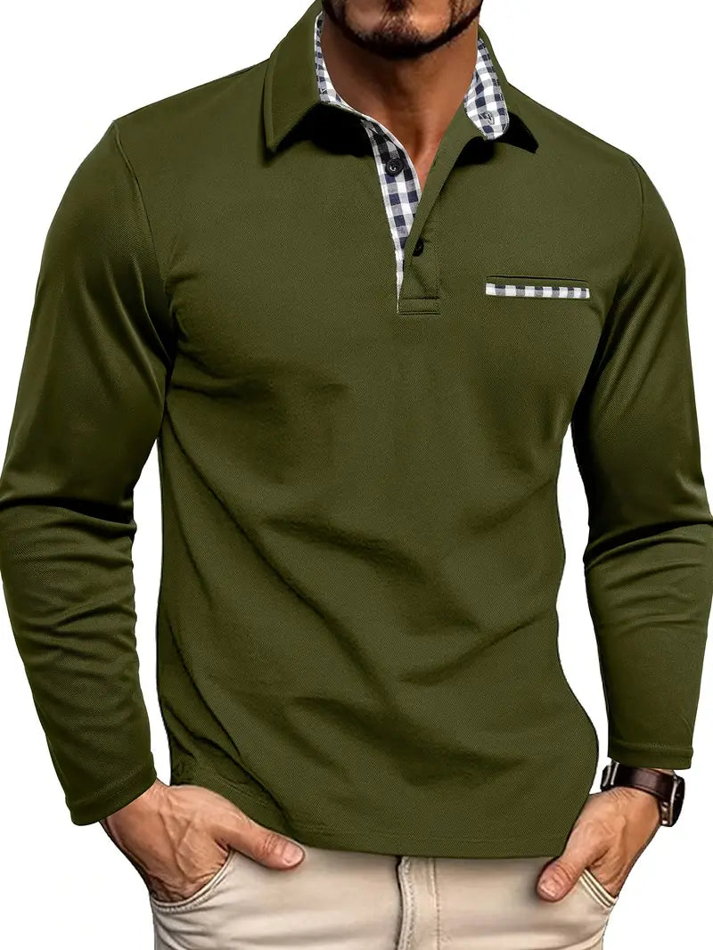 Classic Men's Long-Sleeve Summer Polo Shirt