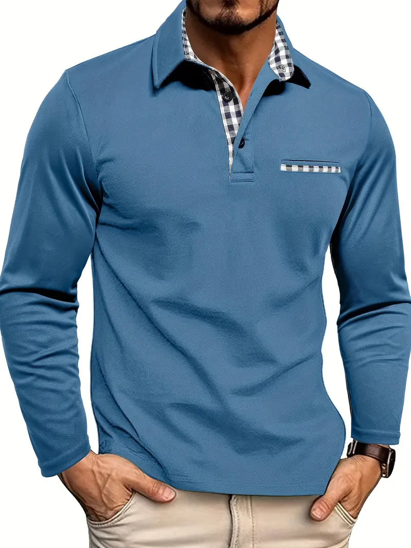 Classic Men's Long-Sleeve Summer Polo Shirt