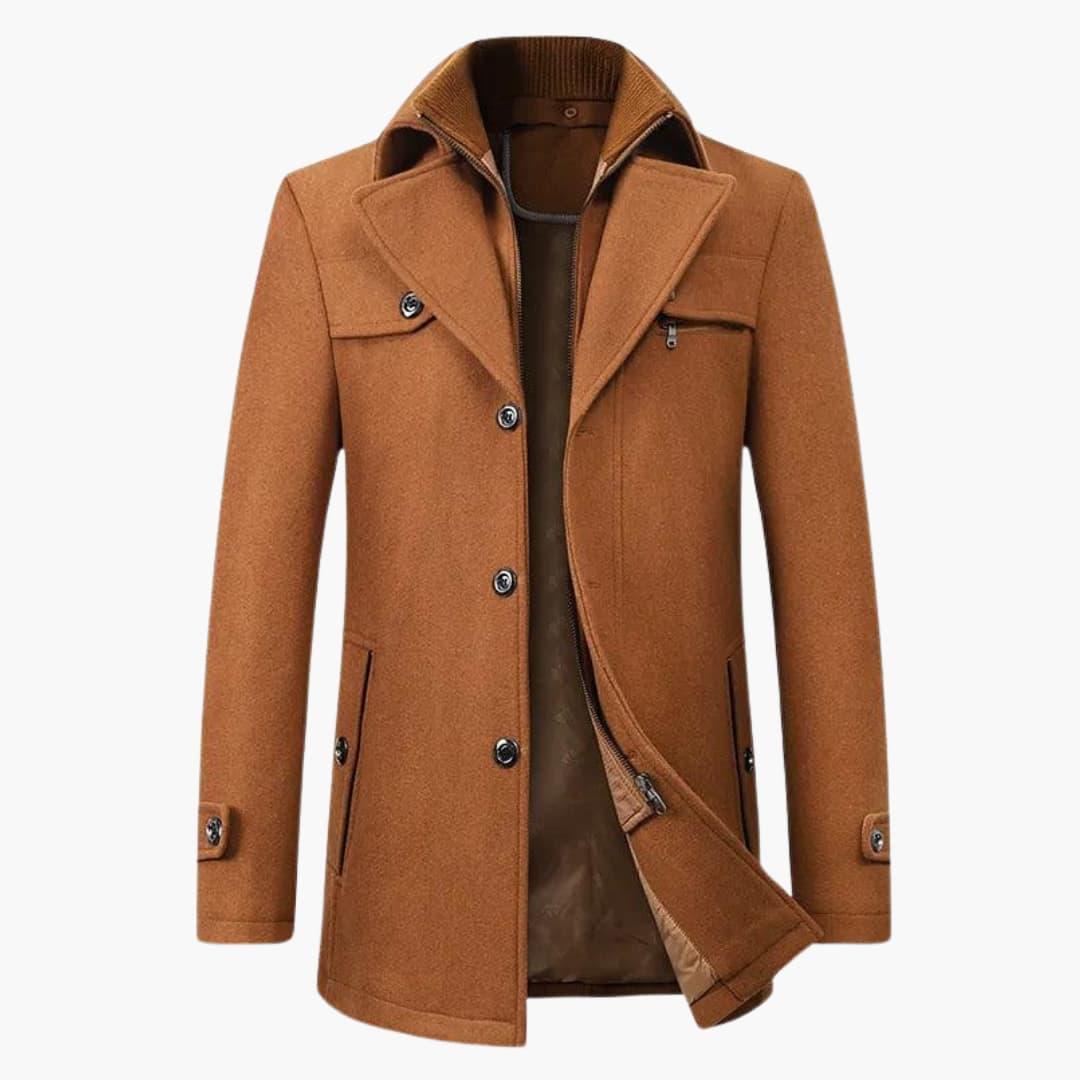 Classic Men's Winter Coat - Elegant and Warm