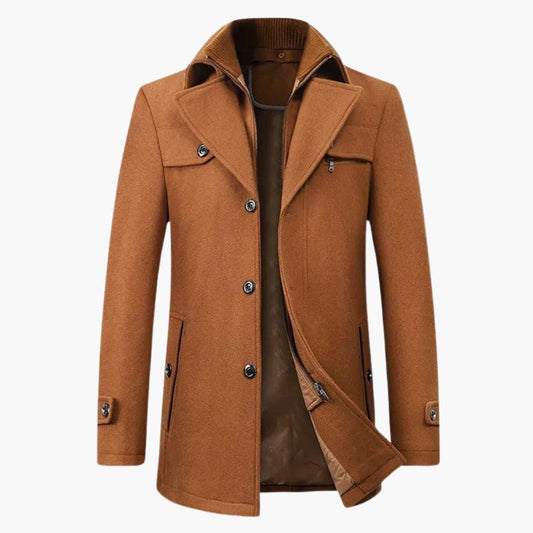 Classic Men's Winter Coat - Elegant and Warm