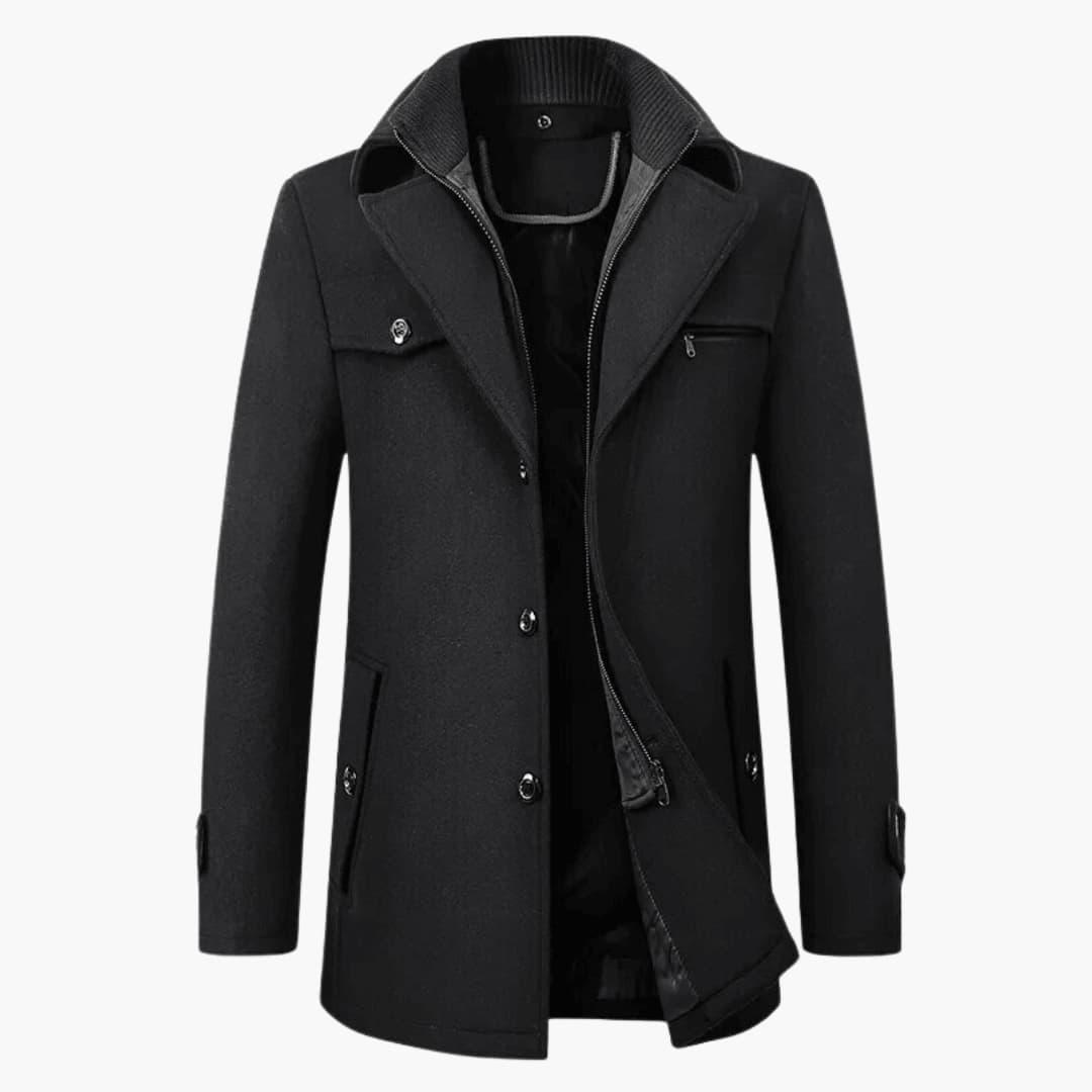 Classic Men's Winter Coat - Elegant and Warm