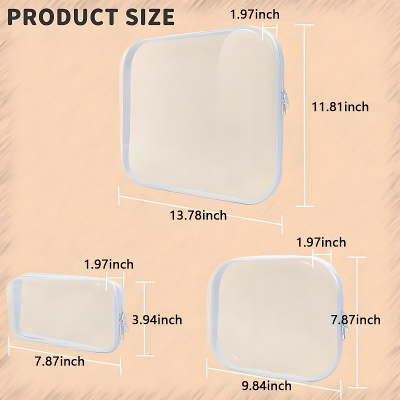 Clear Zippered Case, Waterproof Cosmetic Bag and Travel Organizer for Small Items